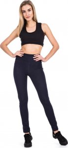RENNWEAR Legginsy damskie z wysokim stanem - jeansowy 164 cm / S 2