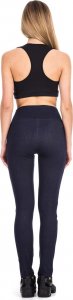 RENNWEAR Legginsy damskie z wysokim stanem - jeansowy 164 cm / S 3