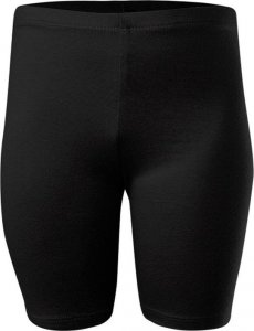 RENNWEAR Legginsy krótkie sportowe damskie męskie dziecięce bawełniane czarny 110 cm 1