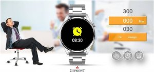 Smartwatch Giewont Smartwatch Giewont GW450-4 Srebrny + Pasek Czarny Silikonowy 11