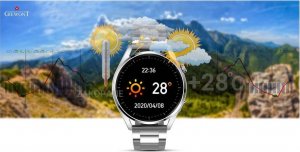 Smartwatch Giewont Smartwatch Giewont GW450-4 Srebrny + Pasek Czarny Silikonowy 14