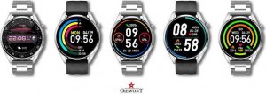 Smartwatch Giewont Smartwatch Giewont GW450-4 Srebrny + Pasek Czarny Silikonowy 5