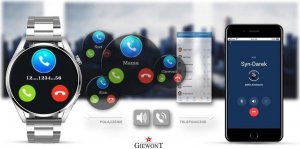 Smartwatch Giewont Smartwatch Giewont GW450-4 Srebrny + Pasek Czarny Silikonowy 6