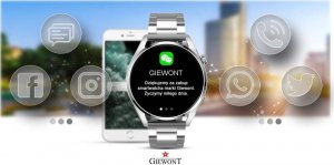 Smartwatch Giewont Smartwatch Giewont GW450-4 Srebrny + Pasek Czarny Silikonowy 7