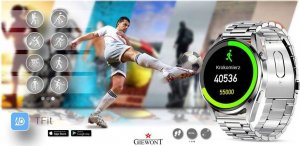 Smartwatch Giewont Smartwatch Giewont GW450-4 Srebrny + Pasek Czarny Silikonowy 8