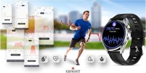 Smartwatch Giewont Smartwatch Giewont GW450-4 Srebrny + Pasek Czarny Silikonowy 9