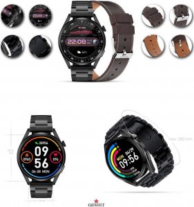 Smartwatch Giewont Smartwatch Giewont GW450-3 Czarny + Pasek Brązowy Skórzany 3