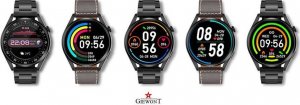 Smartwatch Giewont Smartwatch Giewont GW450-3 Czarny + Pasek Brązowy Skórzany 4