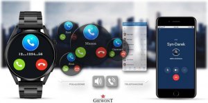 Smartwatch Giewont Smartwatch Giewont GW450-3 Czarny + Pasek Brązowy Skórzany 6