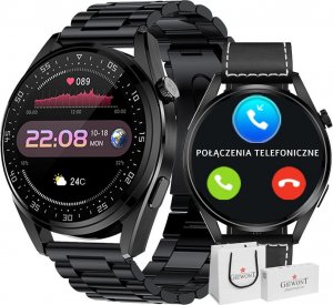 Smartwatch Giewont Smartwatch Giewont GW450-2 Czarny + Pasek Czarny Skórzany 1