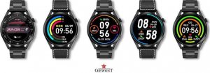 Smartwatch Giewont Smartwatch Giewont GW450-2 Czarny + Pasek Czarny Skórzany 5