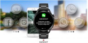 Smartwatch Giewont Smartwatch Giewont GW450-2 Czarny + Pasek Czarny Skórzany 7