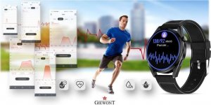 Smartwatch Giewont Smartwatch Giewont GW450-2 Czarny + Pasek Czarny Skórzany 9