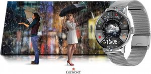 Smartwatch Giewont Smartwatch Damski Giewont GW330-2 Srebrny-Szary Pasek Silikonowy + Srebrna Bransoleta 15