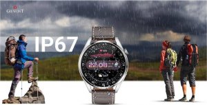 Smartwatch Giewont Smartwatch Giewont GW450-6 Srebrny + Pasek Brązowy Skórzany 15