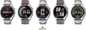 Smartwatch Giewont Smartwatch Giewont GW450-6 Srebrny + Pasek Brązowy Skórzany 4