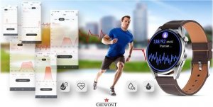 Smartwatch Giewont Smartwatch Giewont GW450-6 Srebrny + Pasek Brązowy Skórzany 9