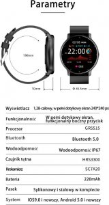 Smartwatch Gravity SMARTWATCH UNISEX GRAVITY GT1-6 - PULSOMETR, WŁASNE TARCZE (sg015f) 16