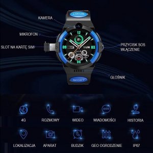 Smartwatch Pacific 31-2 Czarno-niebieski  (PACIFIC 31-2) 6