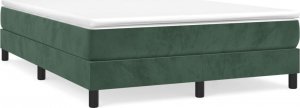 vidaXL vidaXL Łóżko kontynentalne z materacem, ciemnozielone, 140x200 cm 2
