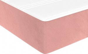 vidaXL vidaXL Łóżko kontynentalne z materacem, różowe, 140x200 cm, aksamit 8