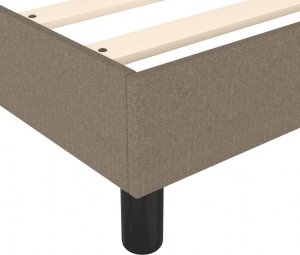 vidaXL vidaXL Łóżko kontynentalne z materacem, taupe, tkanina, 80x200 cm 7