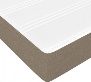 vidaXL vidaXL Łóżko kontynentalne z materacem, taupe, tkanina, 80x200 cm 8