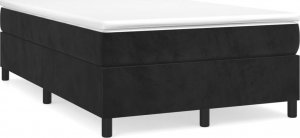 vidaXL vidaXL Łóżko kontynentalne z materacem, czarne, 120x200 cm, aksamit 2