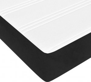 vidaXL vidaXL Łóżko kontynentalne z materacem, czarne, 120x200 cm, aksamit 8