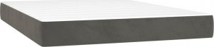 vidaXL vidaXL Łóżko kontynentalne z materacem, ciemnoszare, 140x200cm aksamit 5