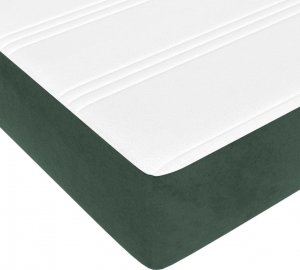 vidaXL vidaXL Łóżko kontynentalne z materacem, ciemnozielone, 160x200 cm 8