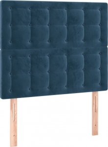 vidaXL vidaXL Łóżko kontynentalne z materacem, niebieskie, aksamit, 90x190 cm 5