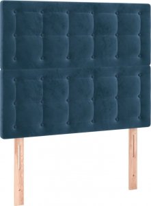 vidaXL vidaXL Łóżko kontynentalne z materacem, niebieskie, aksamit, 90x200 cm 5