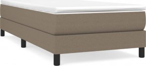 vidaXL vidaXL Łóżko kontynentalne z materacem, taupe, tkanina, 80x200 cm 2