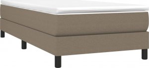 vidaXL vidaXL Łóżko kontynentalne z materacem, taupe, tkanina, 80x200 cm 3