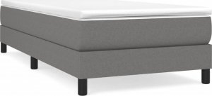 vidaXL vidaXL Łóżko kontynentalne z materacem, ciemnoszara tkanina 90x190 cm 2