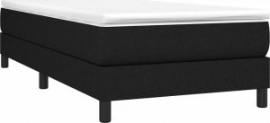 vidaXL vidaXL Łóżko kontynentalne z materacem, czarne, tkanina 90x190 cm 3