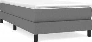 vidaXL vidaXL Łóżko kontynentalne z materacem, ciemnoszara tkanina 90x200 cm 2