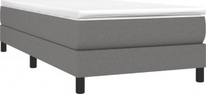 vidaXL vidaXL Łóżko kontynentalne z materacem, ciemnoszara tkanina 90x200 cm 3