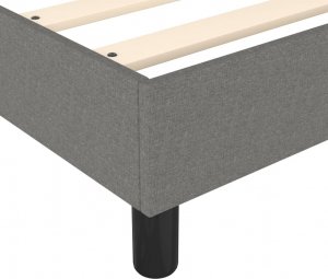 vidaXL vidaXL Łóżko kontynentalne z materacem, ciemnoszara tkanina 90x200 cm 7