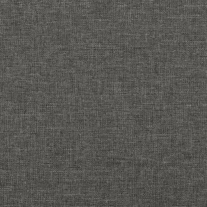 vidaXL vidaXL Łóżko kontynentalne z materacem, ciemnoszara tkanina 90x200 cm 9