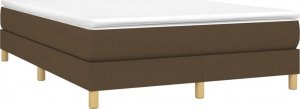 vidaXL vidaXL Łóżko kontynentalne z materacem, brązowe, tkanina, 140x190 cm 3