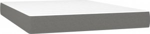 vidaXL vidaXL Łóżko kontynentalne z materacem, ciemnoszara tkanina 140x190 cm 6