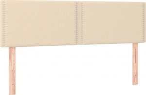 vidaXL vidaXL Łóżko kontynentalne z materacem, kremowe, tkanina, 140x190 cm 6