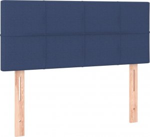 vidaXL vidaXL Łóżko kontynentalne z materacem, niebieskie, tkanina, 80x200 cm 6