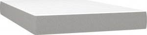 vidaXL Łóżko kontynentalne z materacem, jasnoszare, tkanina 120x200 cm 5