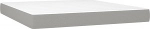 vidaXL Łóżko kontynentalne z materacem, jasnoszare, tkanina 160x200 cm 5