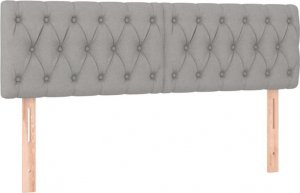 vidaXL Łóżko kontynentalne z materacem, jasnoszare, tkanina 160x200 cm 6