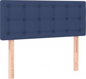 vidaXL vidaXL Łóżko kontynentalne z materacem, niebieskie, tkanina, 80x200 cm 6
