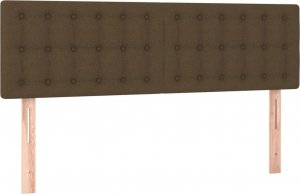 vidaXL vidaXL Łóżko kontynentalne z materacem, brązowe, tkanina, 140x190 cm 6
